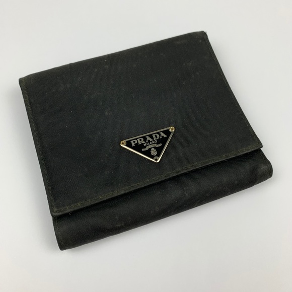 prada nylon wallet trifold